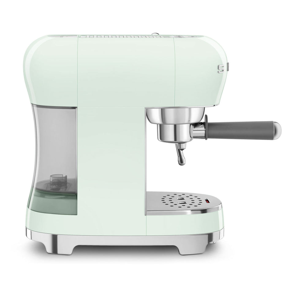Smeg ECF02PGUK Espresso Coffee Machine with Steam Wand Pastel Green