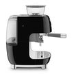 Smeg EGF03BLUK Retro Espresso Coffee Machine with Grinder in Black