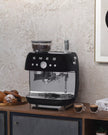 Smeg EGF03BLUK Retro Espresso Coffee Machine with Grinder in Black