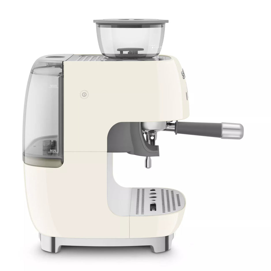 Smeg EGF03CRUK Retro Espresso Coffee Machine with Grinder in Cream