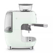 Smeg EGF03PGUK Retro Espresso Coffee Machine with Grinder in Pastel Green