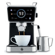Swan SK22113BLK Espresso Digital Coffee Machine with Built-in Milk Frother - Black
